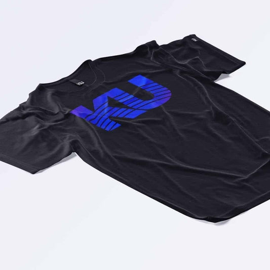 KU 'Logo' T-Shirt (Black w/ Blue Logo)
