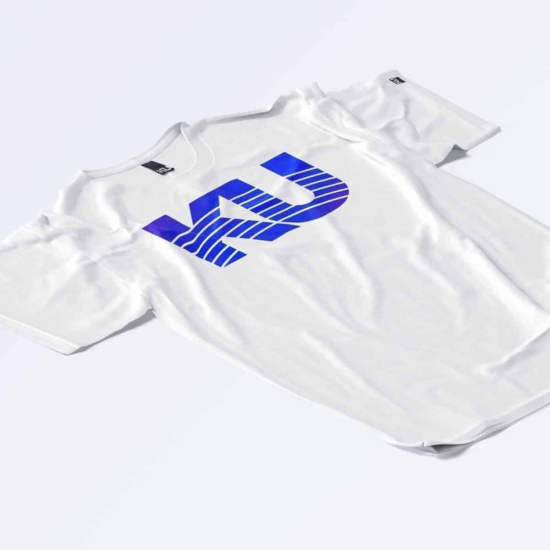 KU 'Logo' T-Shirt (White w/ Blue Logo)