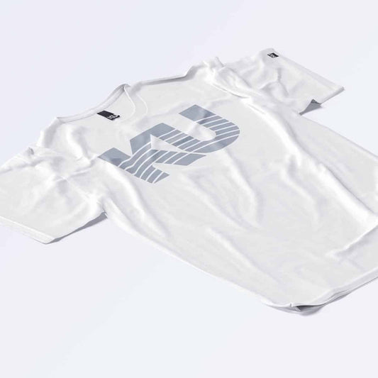 KU 'Logo' T-Shirt (White w/ Silver Logo)